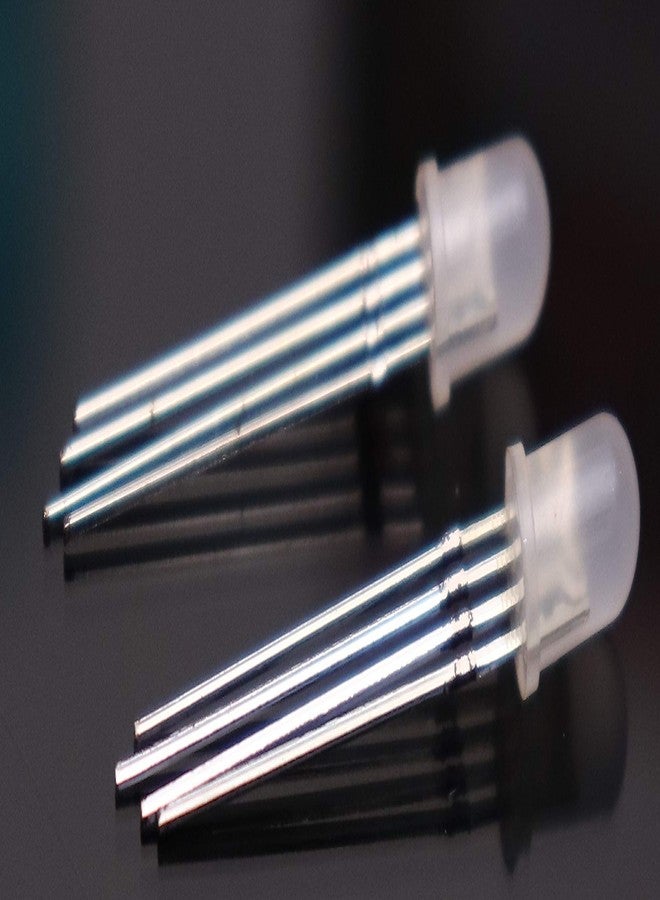 إلكترونيك سبايسس مصابيح LED ثلاثية الألوان RGB من Electronic Spices، مقاس 5 مم (أحمر، أخضر، أزرق، 4 دبابيس، كاثود مشترك، شفاف، تيار مستمر 20 مللي أمبير/لون)، فائقة السطوع، عبوة من 10 قطع - Image 4